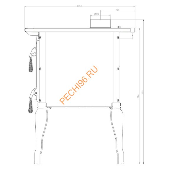 Стальная печь-плита Thorma FIKO 70 Nostalgia-H белая Стальная печь-плита Thorma FIKO 70 Nostalgia-H белая