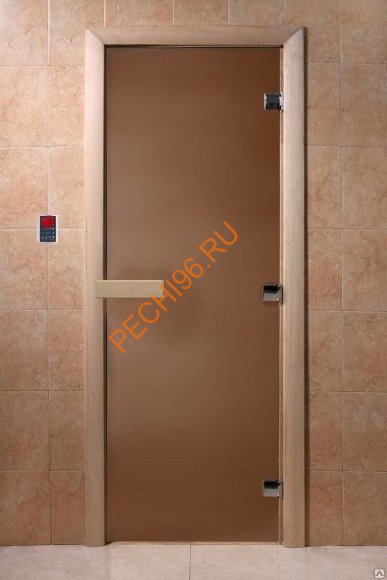 Дверь стеклянная DoorWood бронза матовая, 2000х600 мм