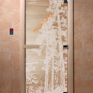 Дверь стеклянная DoorWood «Рассвет прозрачная», 2100х700 мм