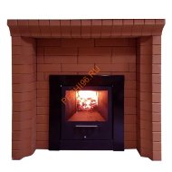 Портал для банной печи LK Фигурный Кирпич красный