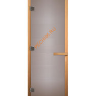 Дверь стеклянная «сатин матовая» коробка 1800х700 мм, осина
