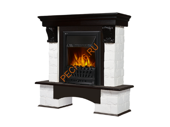 Электрокамин Electrolux Classic EFP/P-1020LS с порталом Firelight Forte Classic, камень белый, венге