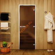 Дверь стеклянная Арта Люкс Бронза MATELUX, осина