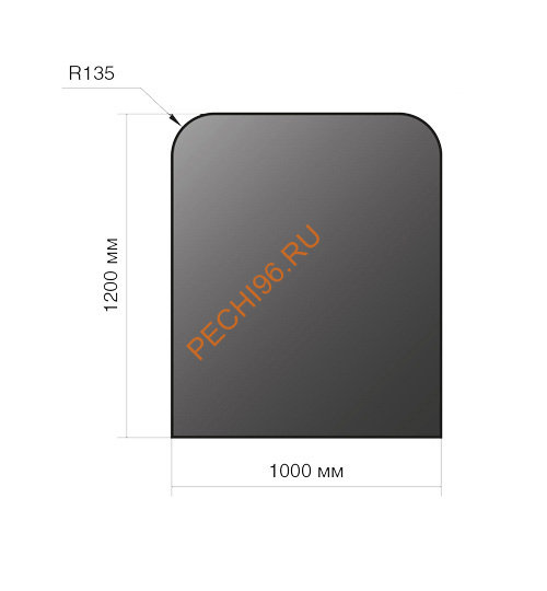 Лист напольный Везувий, 2мм, черный 1200х1000х2, R135