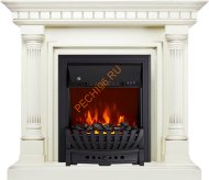 Электрокамин Royal Flame Dallas слоновая кость с патиной с очагом Aspen