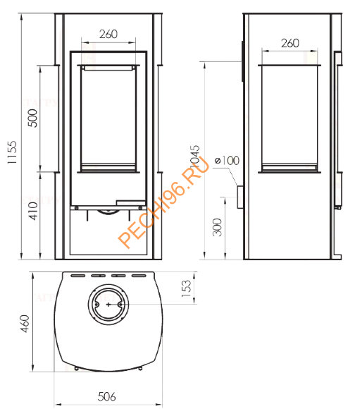 Печь-камин Мета Неман Печь-камин Мета Неман
