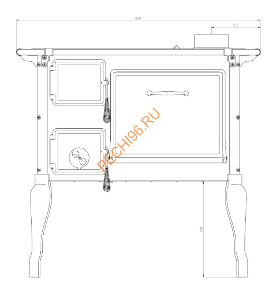 Стальная печь-плита Thorma FIKO 70 Nostalgia-H белая Стальная печь-плита Thorma FIKO 70 Nostalgia-H белая