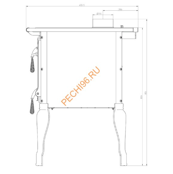 Стальная печь-плита Thorma FIKO 70 Nostalgia-H белая Стальная печь-плита Thorma FIKO 70 Nostalgia-H белая
