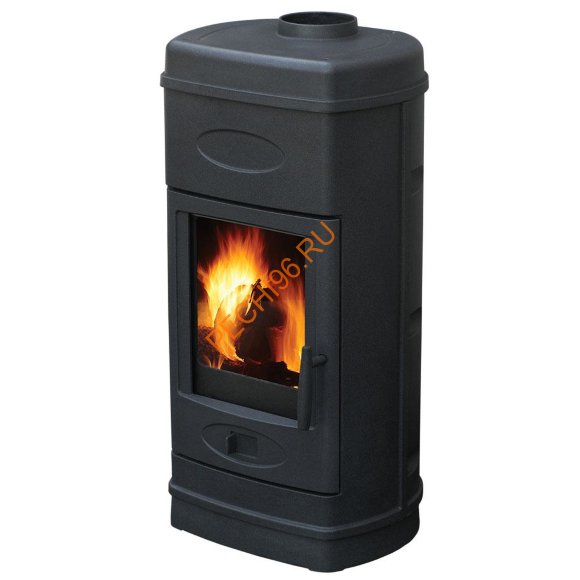 Чугунная печь-камин PLAMEN AURORA эмаль черная