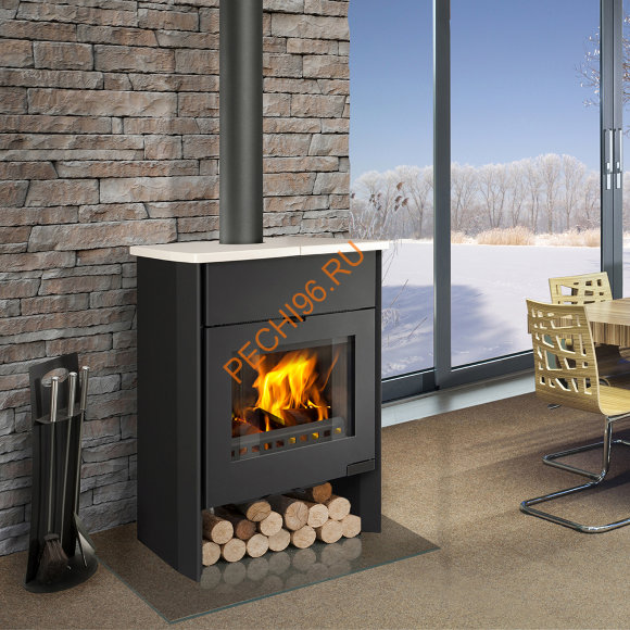 Керамическая печь-камин Romotop RIANO с теплообменником Керамическая печь-камин Romotop RIANO с теплообменником