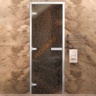 Дверь в хамам стеклянная Арта Стандарт Арт Самира, коробка алюминий