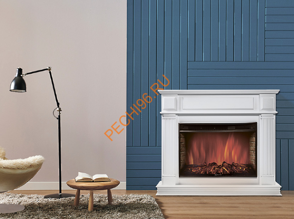Электрокамин Electrolux Sphere Plus EFP/P-3320RLS с порталом Firelight Piazza 30, белый