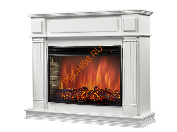 Электрокамин Electrolux Sphere Plus EFP/P-3320RLS с порталом Firelight Piazza 30, белый