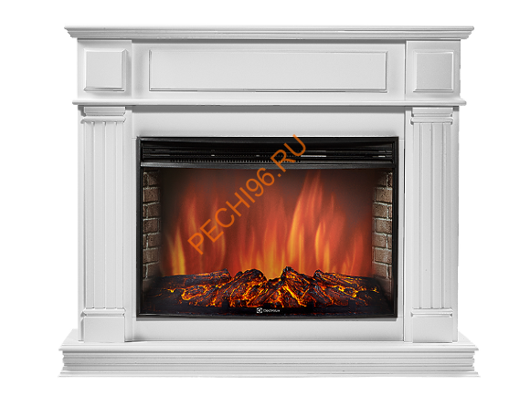 Электрокамин Electrolux Sphere Plus EFP/P-3320RLS с порталом Firelight Piazza 30, белый