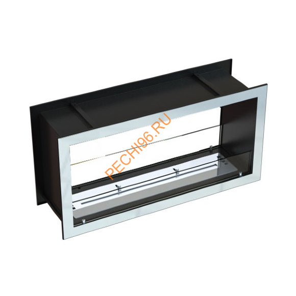 Биокамин сквозной 1000х500х300 мм, стекло, рамки нержавейка