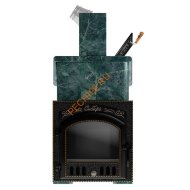 Печь банная Сибирь-премиум 40 (545х545), ТК 400мм, ЗК в облицовке Президент змеевик