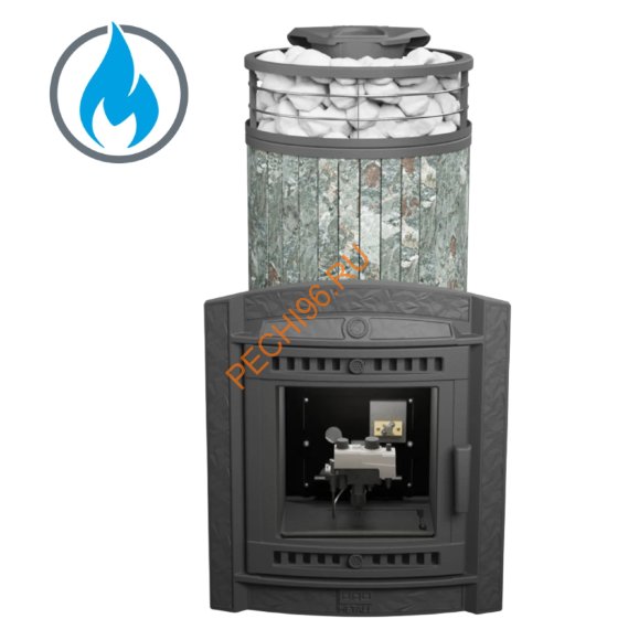 Печь банная Атмосфера XL Жадеит ламель+сетка, с горелкой Печь банная Атмосфера XL Жадеит ламель+сетка, с горелкой