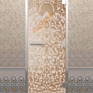 Дверь стеклянная DoorWood Хамам «Флоренция» прозрачная, 1900х700 мм