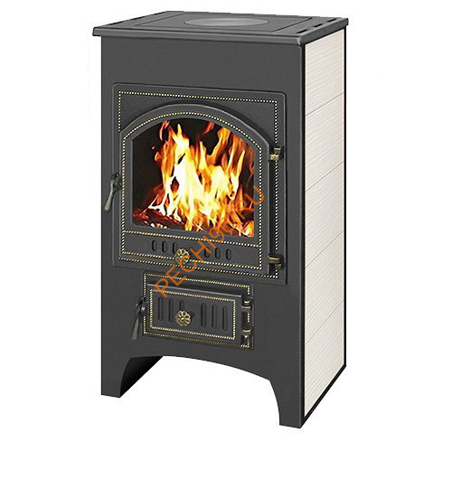 Печь-Камин Везувий ПК-02(205) 12 кВт бежевый с конфоркой