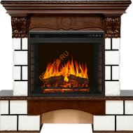 Электрокамин Royal Flame Pierre Luxe темный дуб/ белый с очагом Vision 23 EF LED FX