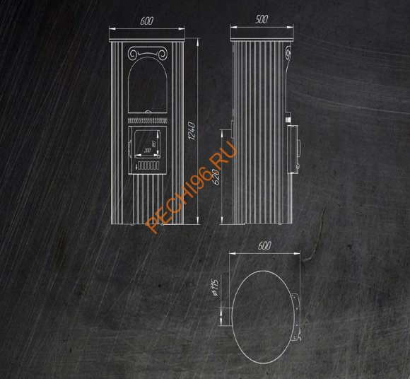 Печь отопительно-варочная Ферингер Лада ПФ Змеевик наборный