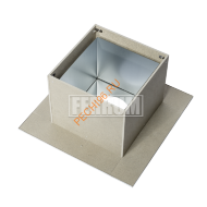 Разделка Феррум потолочная с минеритом (ППУ Н), нержавейка AISI 430-0,5 мм, 600*600мм, d 280 мм