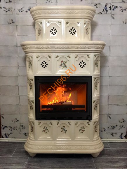 Печь-камин КимрПечь Истра центральный двухъярусный Ваниль