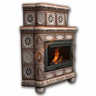 Печь-камин КимрПечь Медальон угловой двухъярусный Модерн