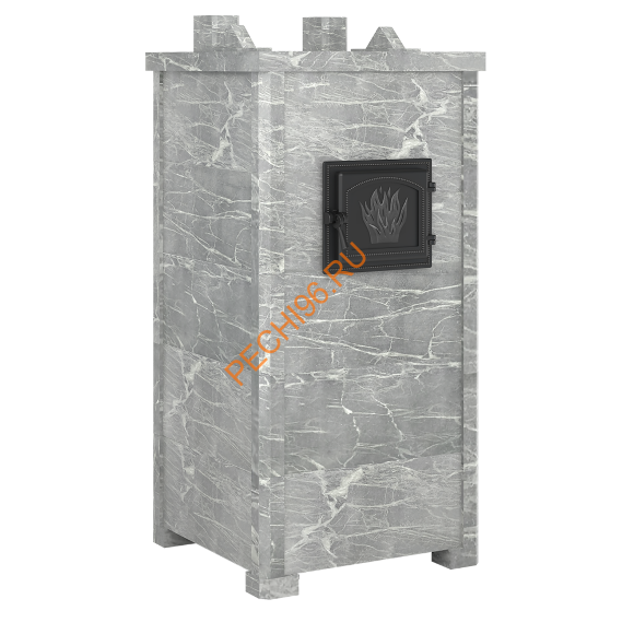 Печь банная Эверест Легкий пар Профи Чугун, каменка по-серому, Талькохлорит, S-50 мм