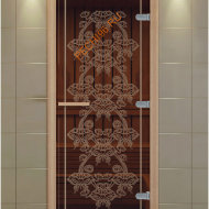 Дверь стеклянная ALDO NEW «Бабочка» коробка бук без порога