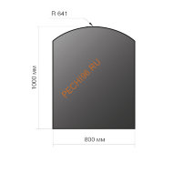 Лист напольный Везувий, 2мм, черный 1000х800х2, R641