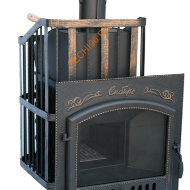 Печь банная Сибирь-премиум 40 (700х700), ТК 300 мм, ЗК, сетка