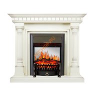 Электрокамин Royal Flame Dallas слоновая кость с патиной с очагом Fobos FX M