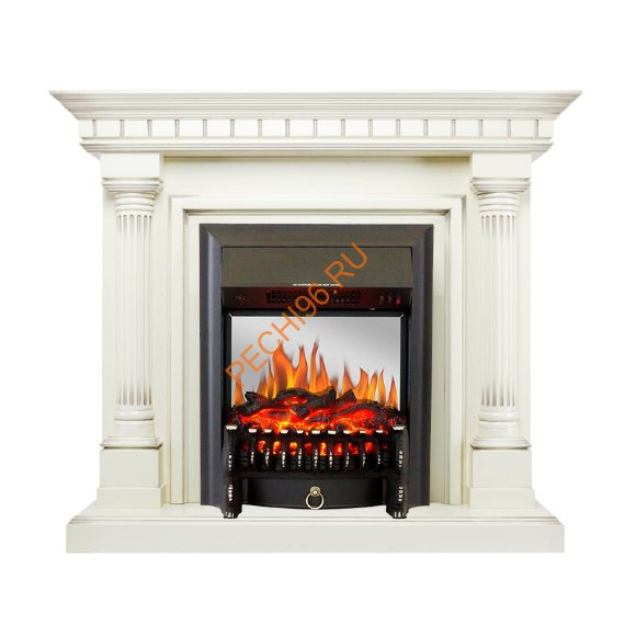 Электрокамин Royal Flame Dallas слоновая кость с патиной с очагом Fobos FX M