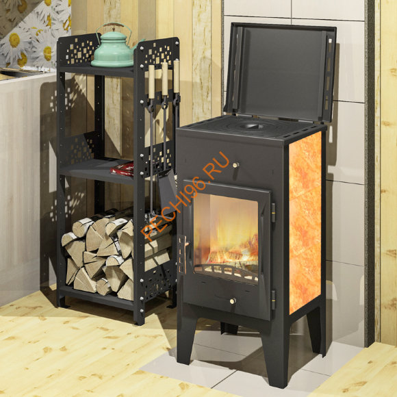 Печь-камин Мета Пехорка 6 с плитой Печь-камин Мета Пехорка 6 с плитой