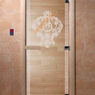 Дверь стеклянная DoorWood «Версаче прозрачная», 1800х700 мм