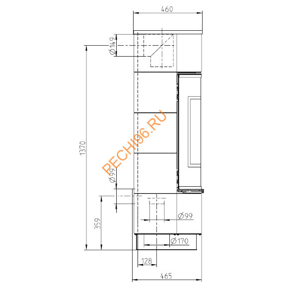 Керамическая печь-камин Thorma ATIKA Ceramic Standard белая Керамическая печь-камин Thorma ATIKA Ceramic Standard белая