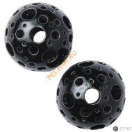 Декоративные шары ZeFire черные с отверстиями трех размеров