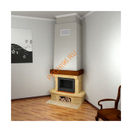 Облицовка для камина TALENCE SR с деревянной балкой, угловая