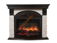 Электрокамин Electrolux Sphere Plus EFP/P-3320RLS с порталом Firelight Torre 30S, сланец белый, венге