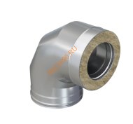 Сэндвич колено 90° ТИТАН d 80/160 304/430 0,5мм/0,5мм