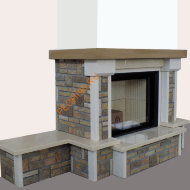 Дровяной камин EdilKamin GIADA LX с топкой CRISTAL 76 N