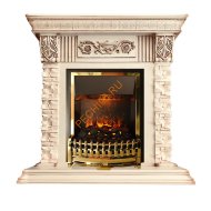 Электрокамин Dimplex Luxemburg с очагом Atherton слоновая кость