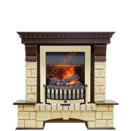 Электрокамин Dimplex Pierre Luxe с очагом Danville Brass FB2 темный дуб/ шампань