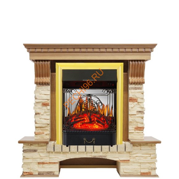 Электрокамин Royal Flame Pierre Luxe дуб/сланец с очагом Majestic FX M