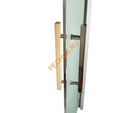 Дверь стеклянная Grandis GS 9х20-М-S-Si коробка алюминий Silver, ручка Абаш