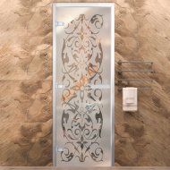 Дверь в хамам стеклянная Арта Стандарт Арт Джуна, коробка алюминий