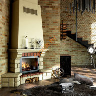 Облицовка для камина BEAURIVAG SR с каменной балкой, угловая