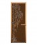 Дверь стеклянная «бронза Березка» коробка 1900х700 мм, осина