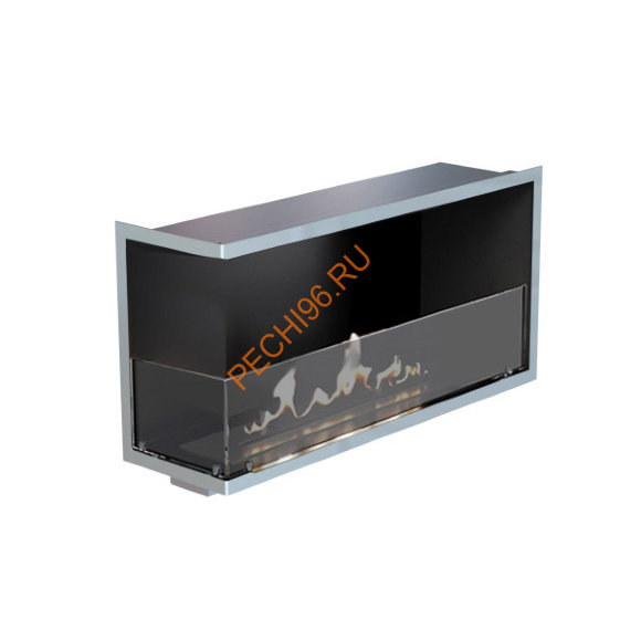 Биокамин угловой 1200х500х300 мм, стекло тонированное, рамка нержавейка Биокамин угловой 1200х500х300 мм, стекло тонированное, рамка нержавейка